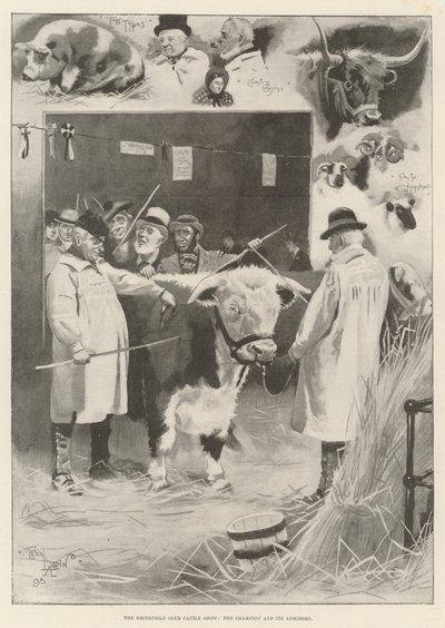 De Smithfield Club Vee Show, de kampioen en zijn bewonderaars door Cecil Charles Windsor Aldin